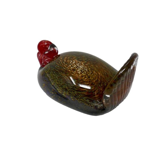 Epiphany Studios Art Glass Turkey Bird Paperweight Sculpture - Picture 7 of 10